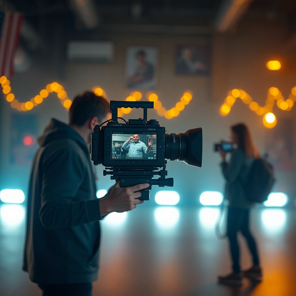High-quality video production thumbnail, cinematic color grading, professional commercial shoot, high-end cinema camera, 16:9